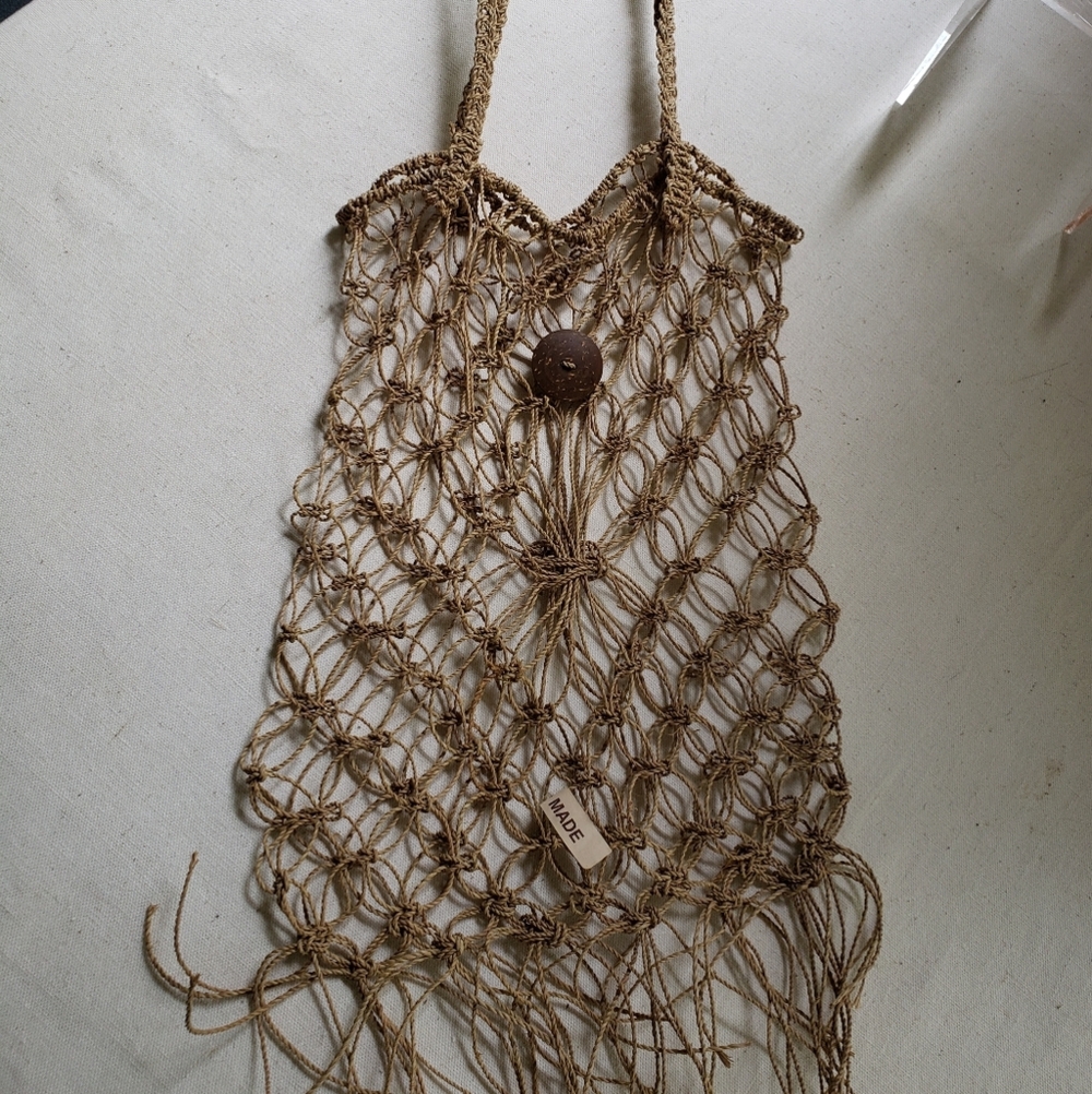 Woven knotted Beach bag